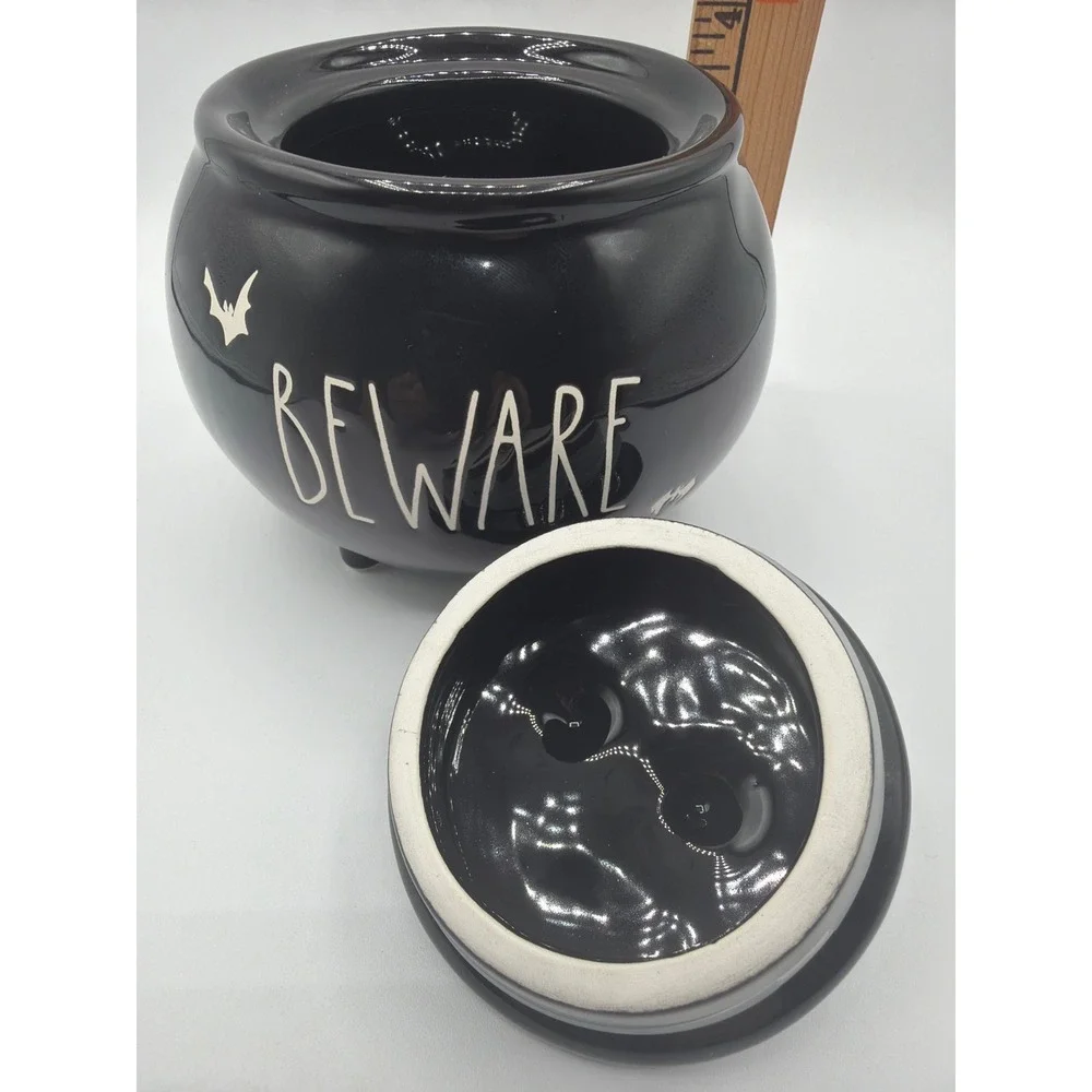 Rae Dunn Disney Nightmare Before Christmas BEWARE Jack Skellington Cauldron